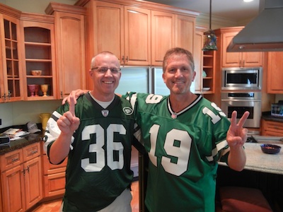 Me and The Commish in NY Jet jerseys