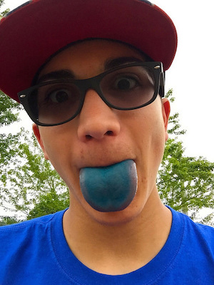 TY with a blue tongue