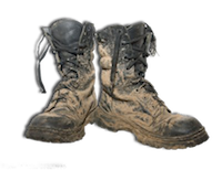a pic of some boots with bootstraps, get it?