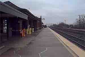 Photo of the Naperville Metra Station (again) compressed using JPEG